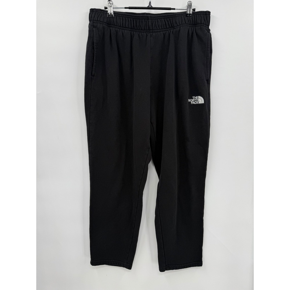 The North Face L Sweatpants Womens Black Fleece High Rise Logo Joggers